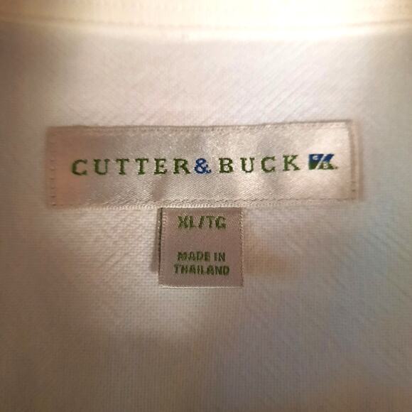 CUTTER & BUCK DRESS SHIRT MEN'S XL WHITE BUTTON DOWN COLLARED POCKET LONG SLEEVE - Picture 9 of 10